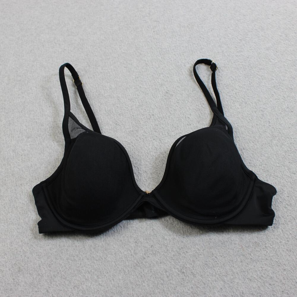 ThirdLove Bra Women 34C Black T-Shirt Underwire Lightly Lined Molded Stretch